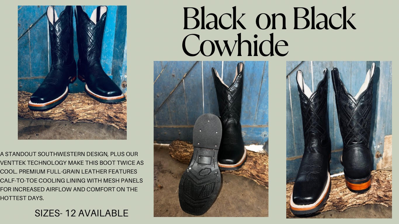 Black on Black Cowhide