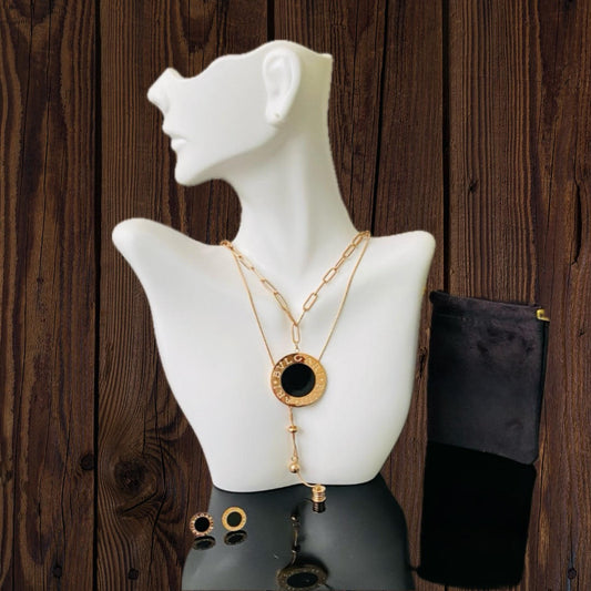 Harmonious Swirls: Necklace and Earrings Set