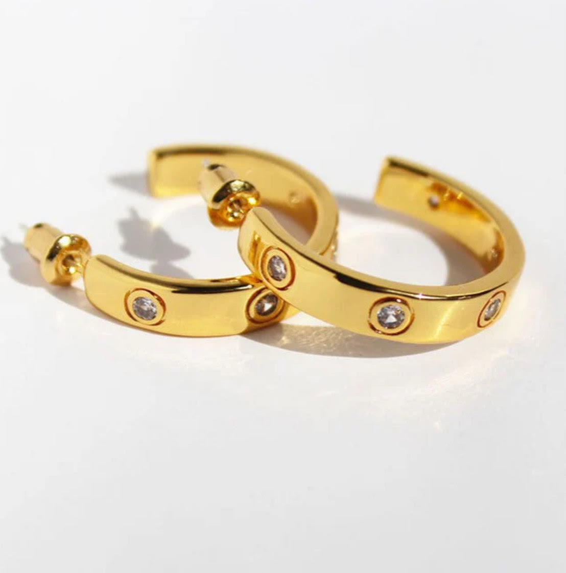 Lisi Studded C-Shape hoops