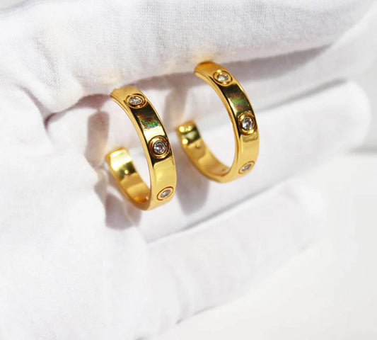 Lisi Studded C-Shape hoops