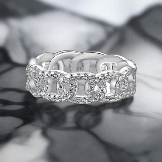 Cuban Link Chain Ring