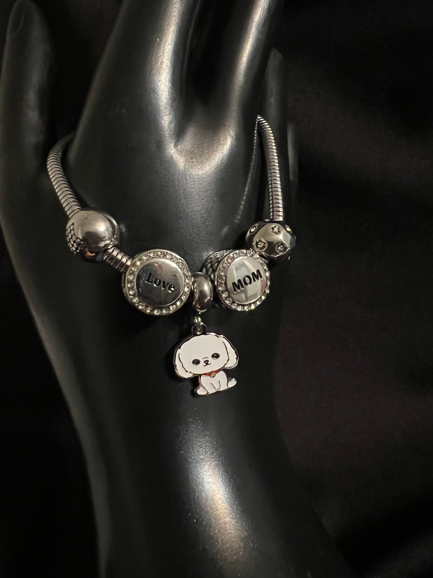 Fur Mom Snake Bracelet With Charms