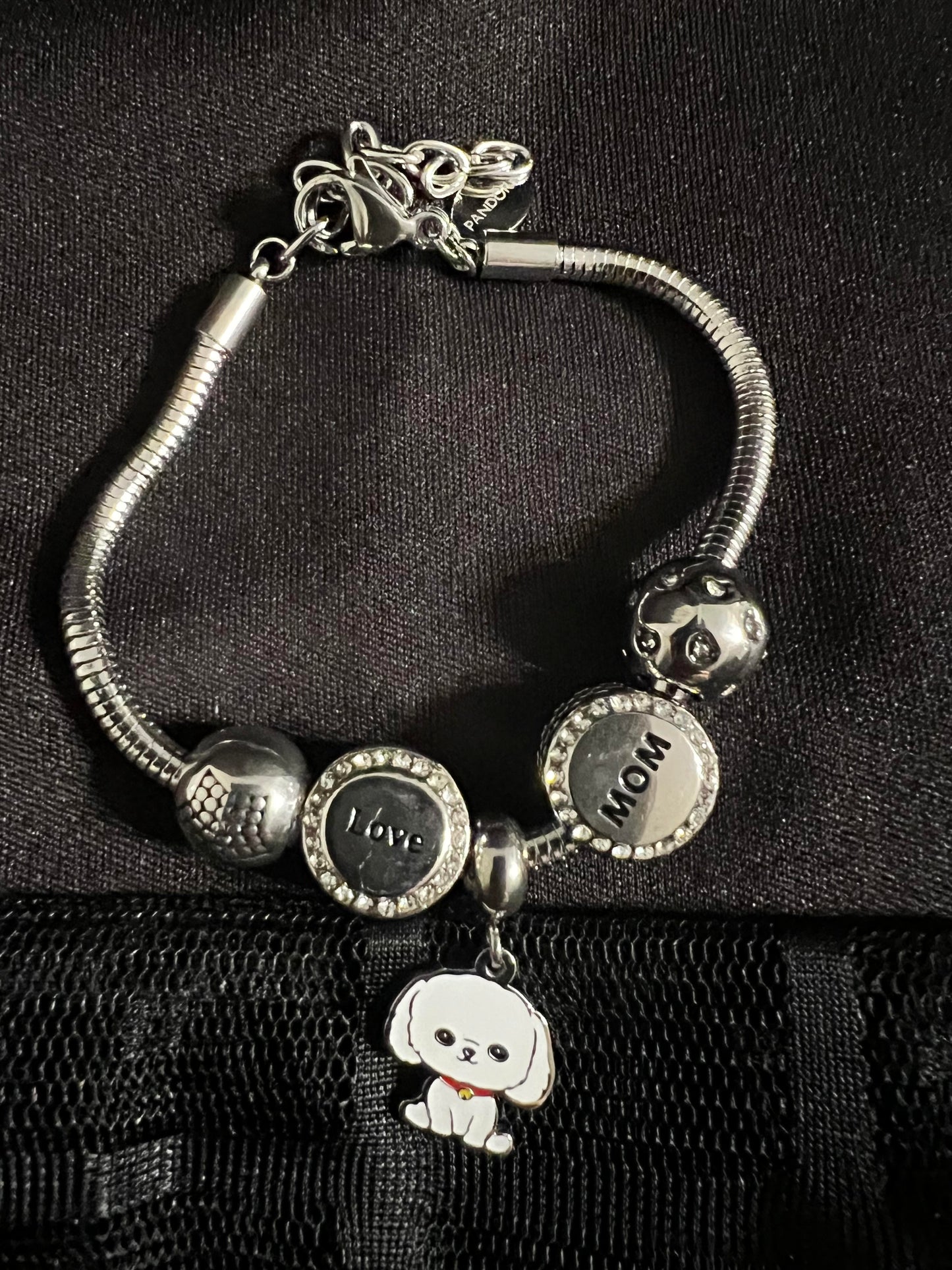 Fur Mom Snake Bracelet With Charms