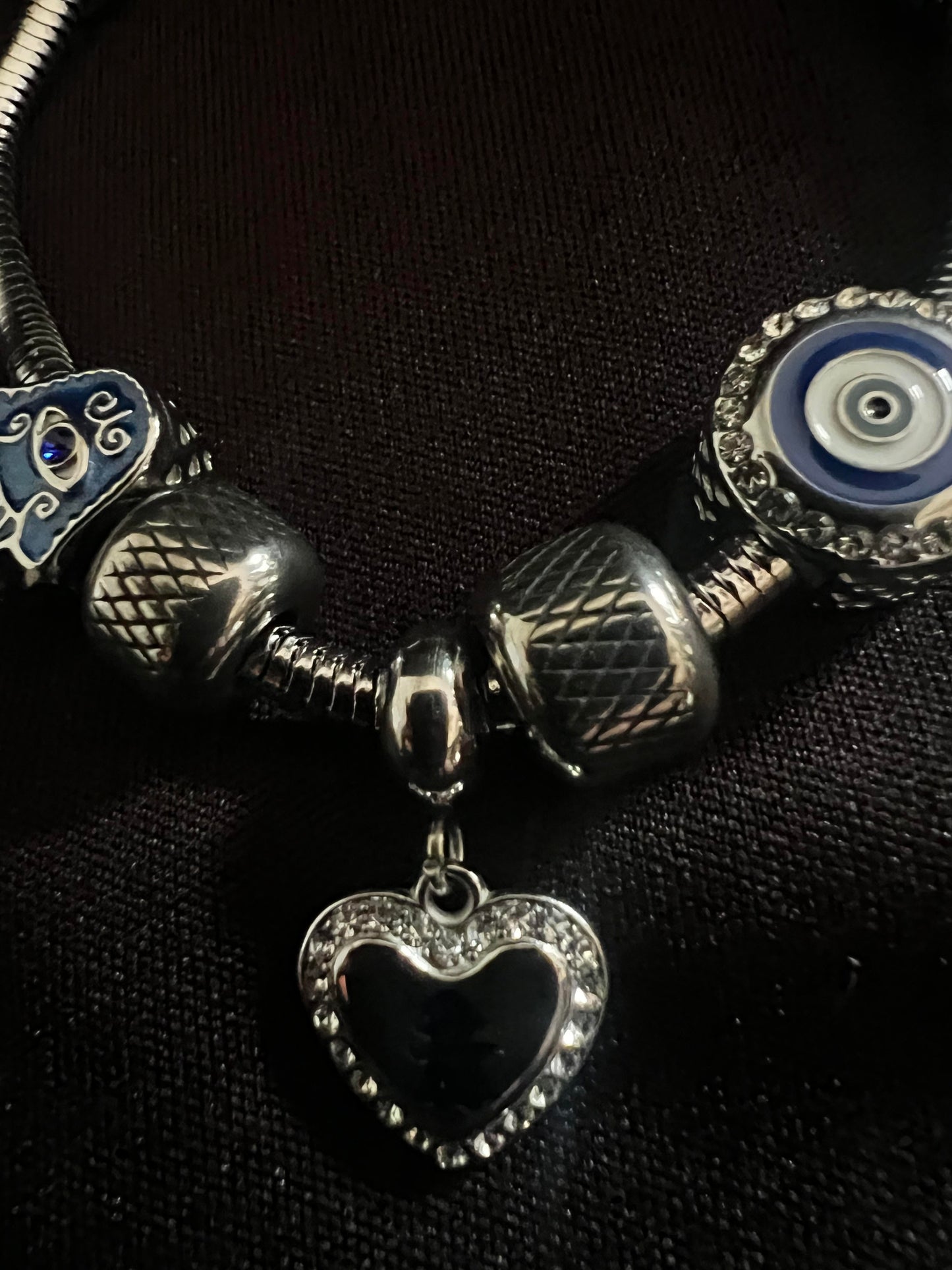 Hamsa Hand Charms Snake Bracelet