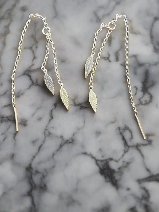 Feather Long Earrings