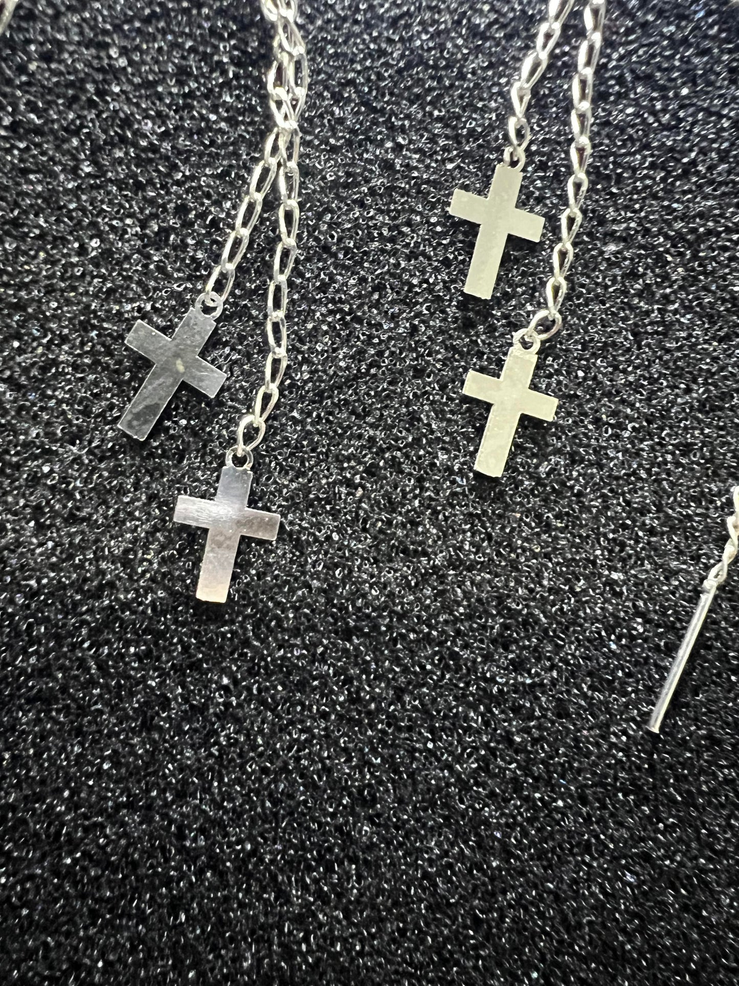 Long Cross Earrings