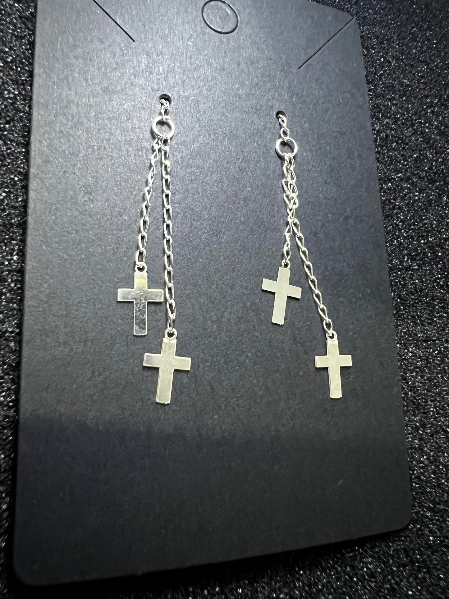 Long Cross Earrings