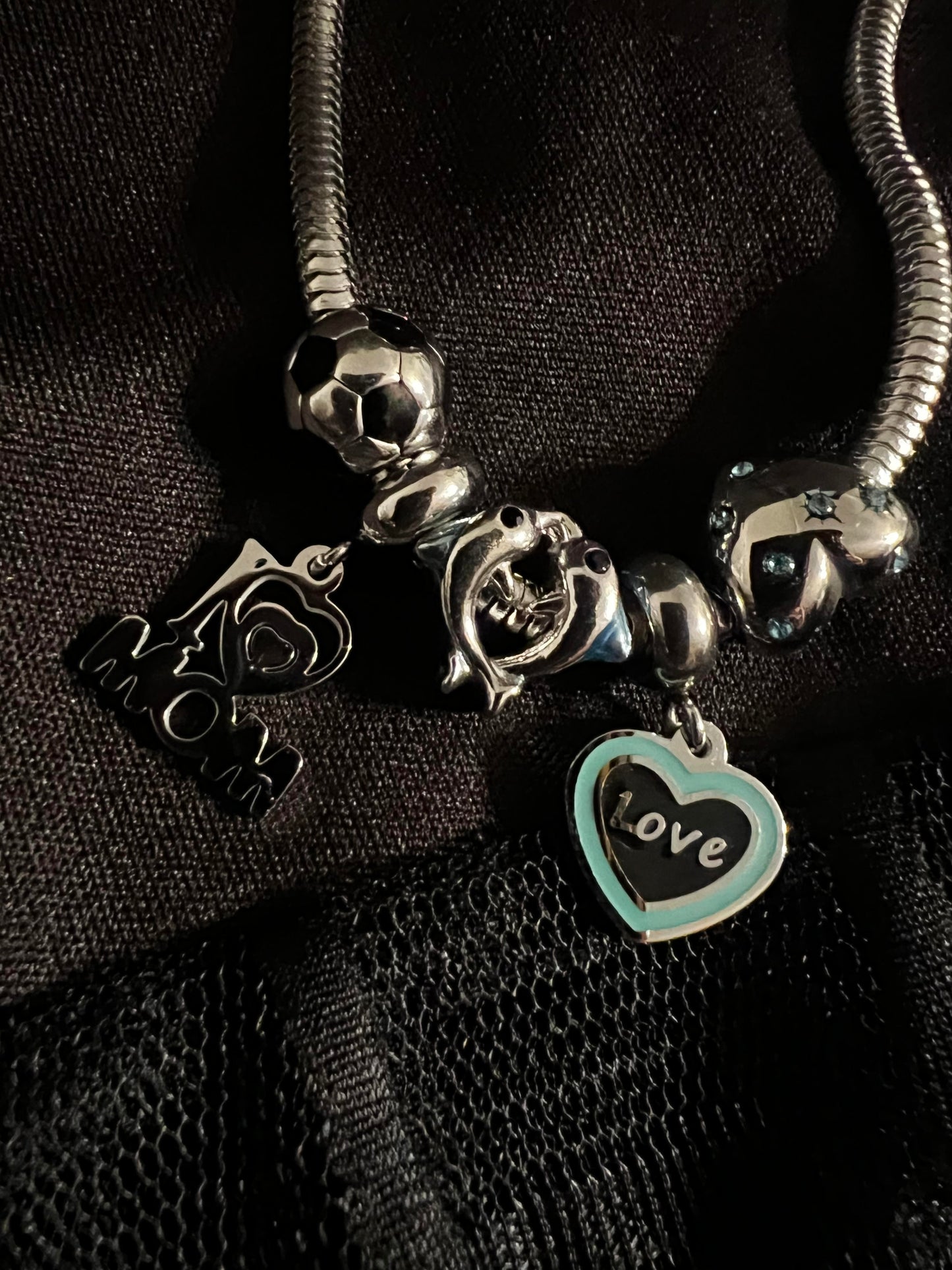 Soccer Mom Charms Snake Bracelet