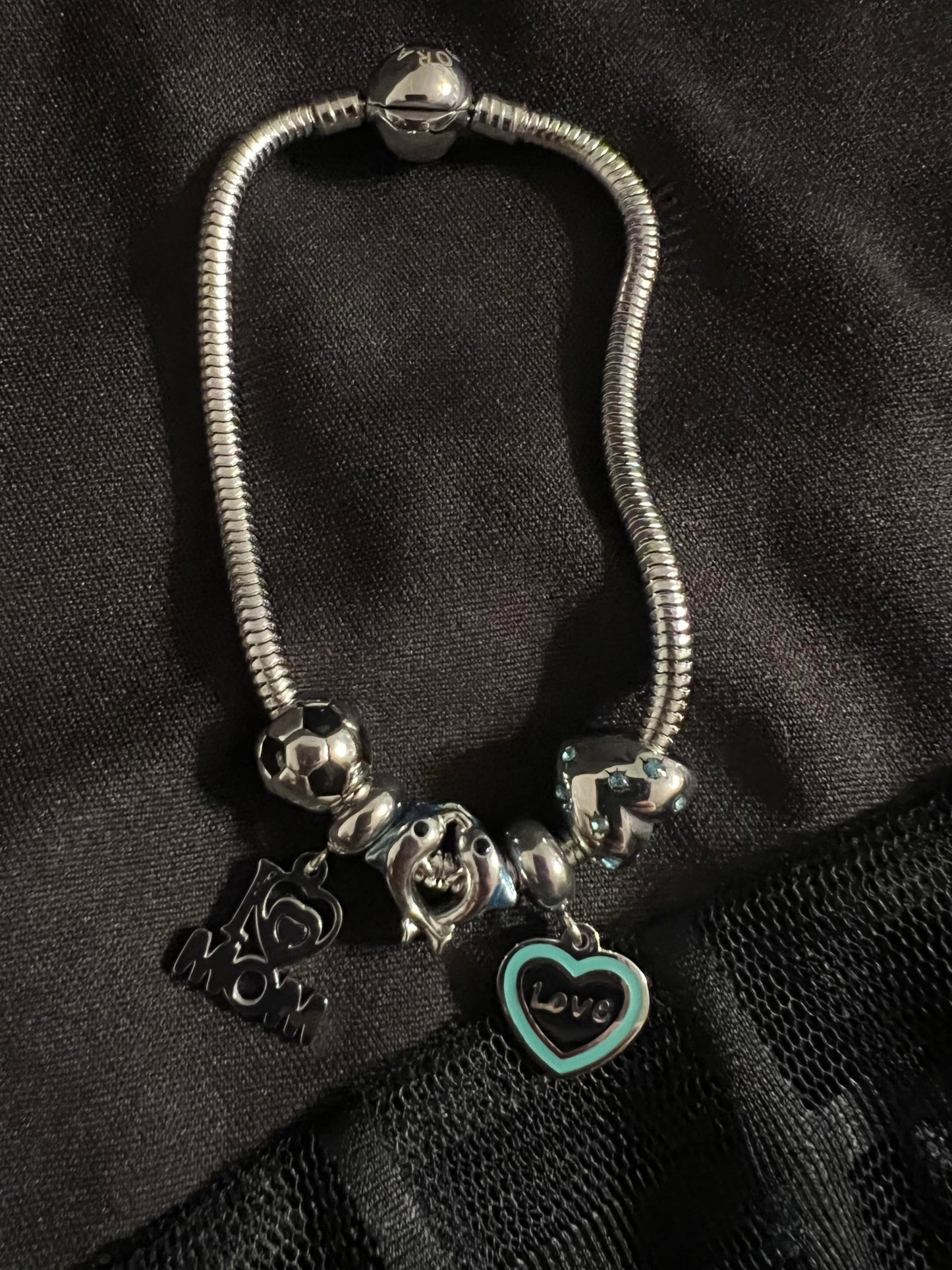 Soccer Mom Charms Snake Bracelet
