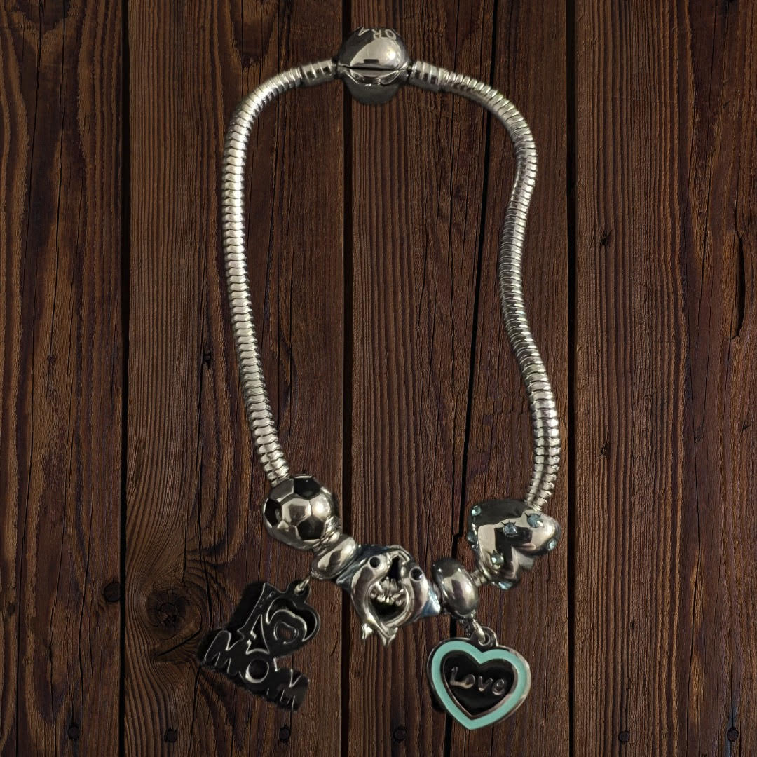 Soccer Mom Charms Snake Bracelet