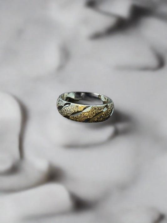 Wide Band Cut Ring