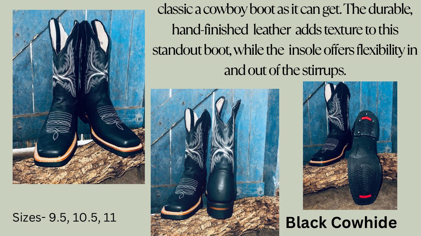 Black on White Boots
