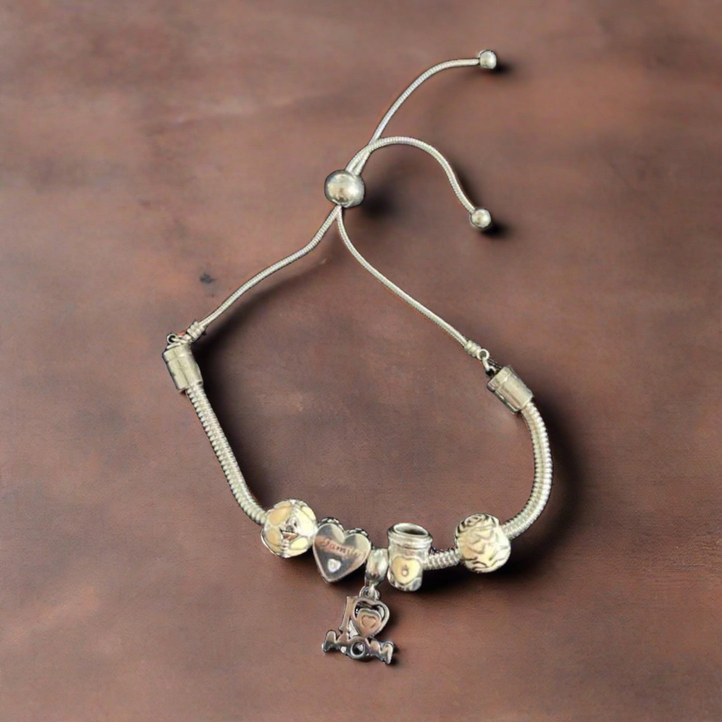 Moments Moms coffee lover Snake Chain Bracelet with charms