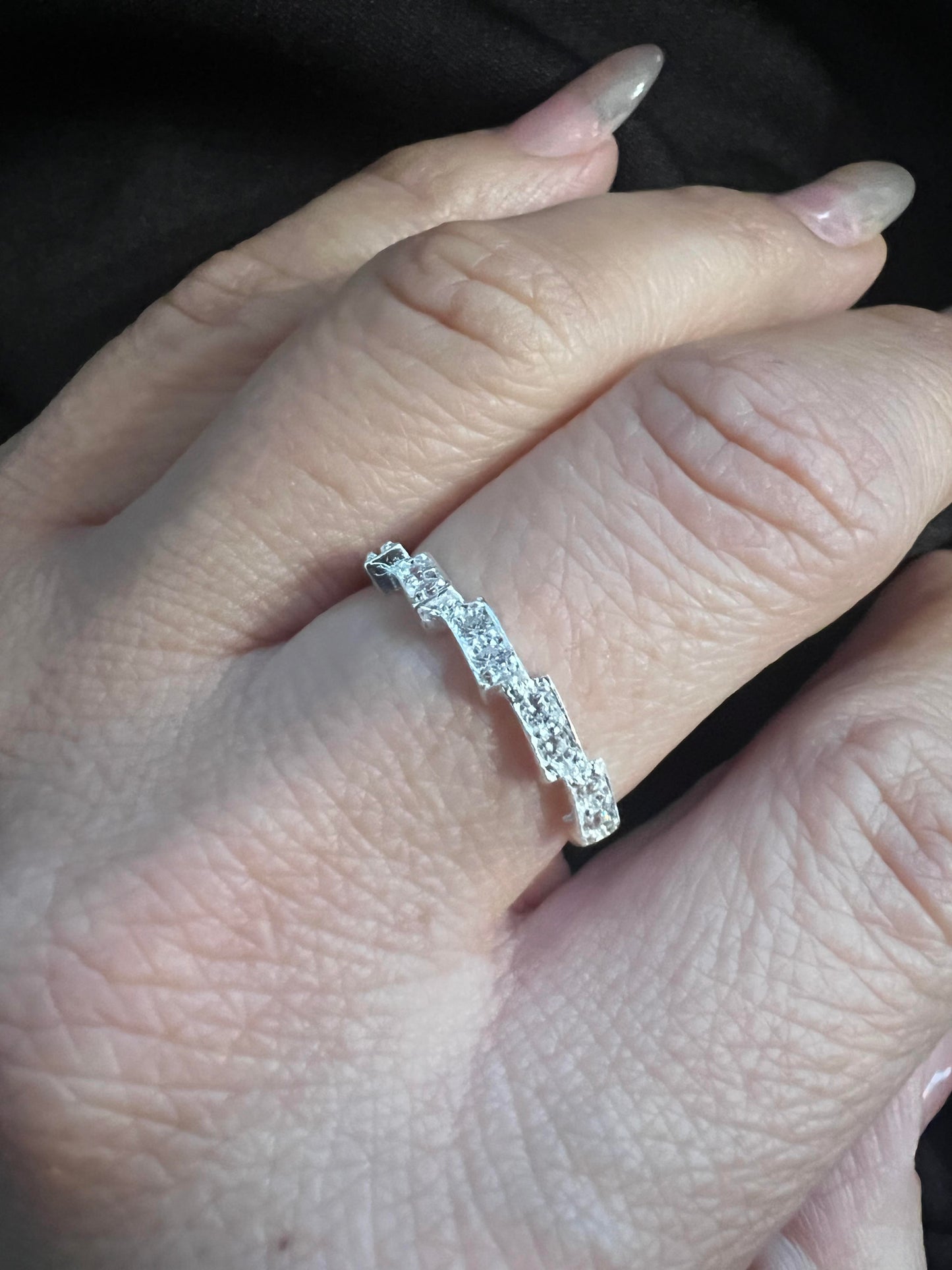 Eternity Staired zirconia Ring
